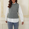 Maglia con camicia da donna