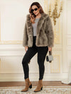 Cappotto peloso in stile elegante