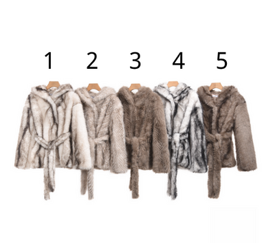 Cappotto peloso in stile elegante