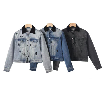 Giacca di jeans a farfalla