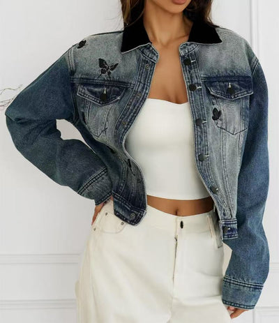 Giacca di jeans a farfalla