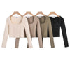 T-shirt slim a maniche lunghe