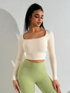 T-shirt slim a maniche lunghe
