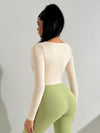 T-shirt slim a maniche lunghe