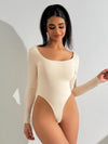 Body girocollo a maniche lunghe