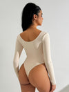 Body girocollo a maniche lunghe