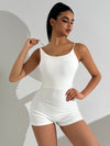Unitard jumpsuit senza maniche con brillantini