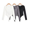 Body a maniche lunghe con brillantini