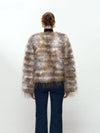 Giacca pelosa con texture irregolare