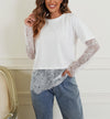 T-shirt con pizzo lungo