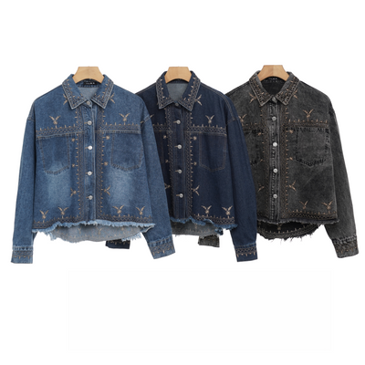 Giacca da donna con denim