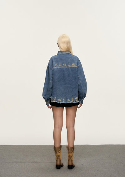 Giacca da donna con denim