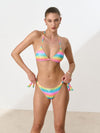 Bikini da donna con multicolore a righa