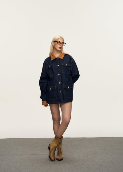Giacca da donna con denim
