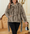 Cappotto peloso in stile elegante