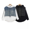 Felpa da donna con denim