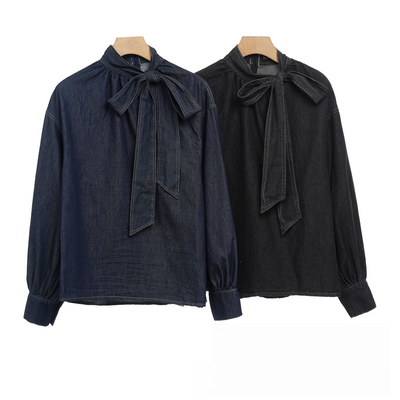 Camicia da donna con denim