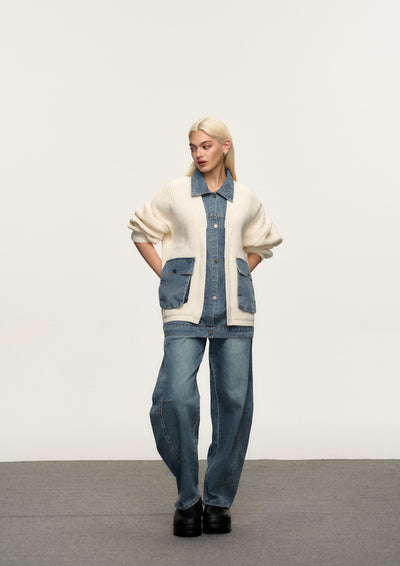 Giacca da donna con denim