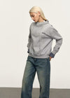 Felpa con mezzo zip e finta camicia