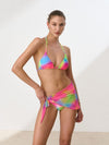 Bikini da donna con sfumatura in multicolore 3 pezzi