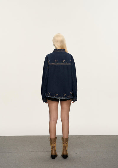 Giacca da donna con denim