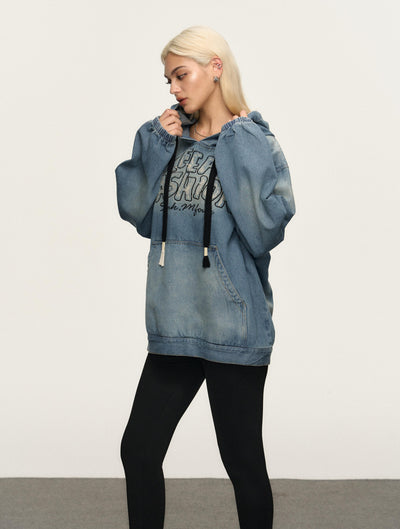 Felpa in denim
