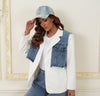 Blazer da donna con denim