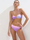 Bikini da donna 3 pezzi con sfumato di colore