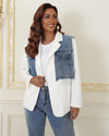 Blazer da donna con denim