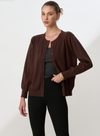 Cardigan di lana girocollo